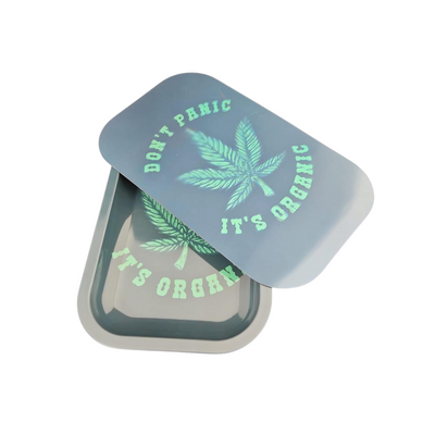 Don't Panic Its Organic Rolling Tray w/ Magnetic Lid (With Lid)