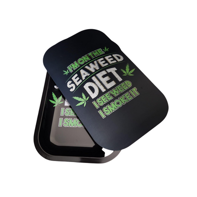 I'm On The Seaweed Diet Rolling Tray w/ Magnetic Lid (with lid)