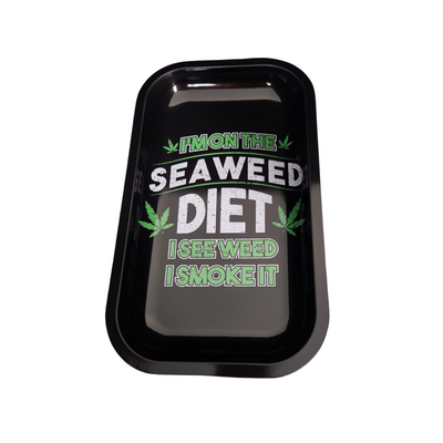 I'm On The Seaweed Diet Rolling Tray w/ Magnetic Lid (without lid)