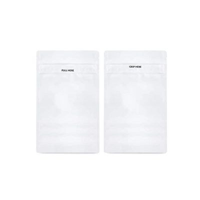 Mylar 1 Gram Child Resistant ASTM Exit Bags (White)