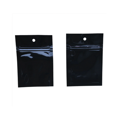 Mylar 1 Gram Tamper Evident Zip-Lock Bags (Black)