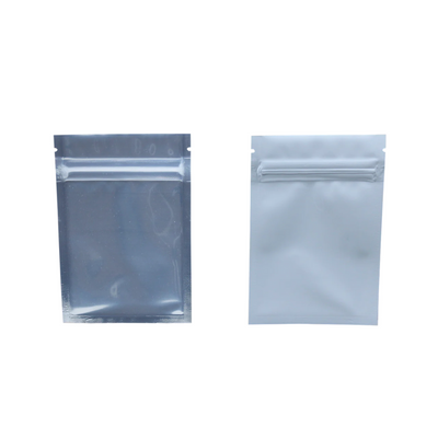 Mylar 1 Gram Tamper Evident Zip-Lock Bags (Transparent/White)