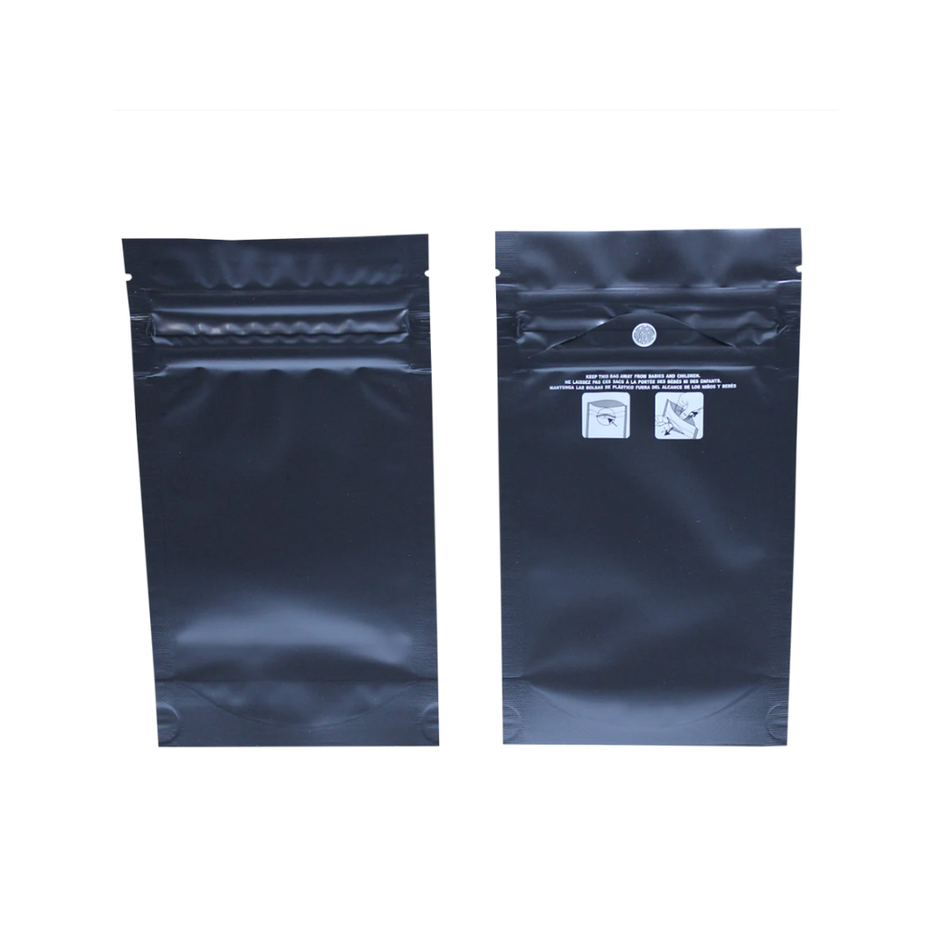 Mylar 1/2oz Child Resistant ASTM Exit Bags (Black)