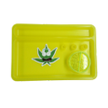 Plastic rolling tray with matching grinder, lightweight and durable